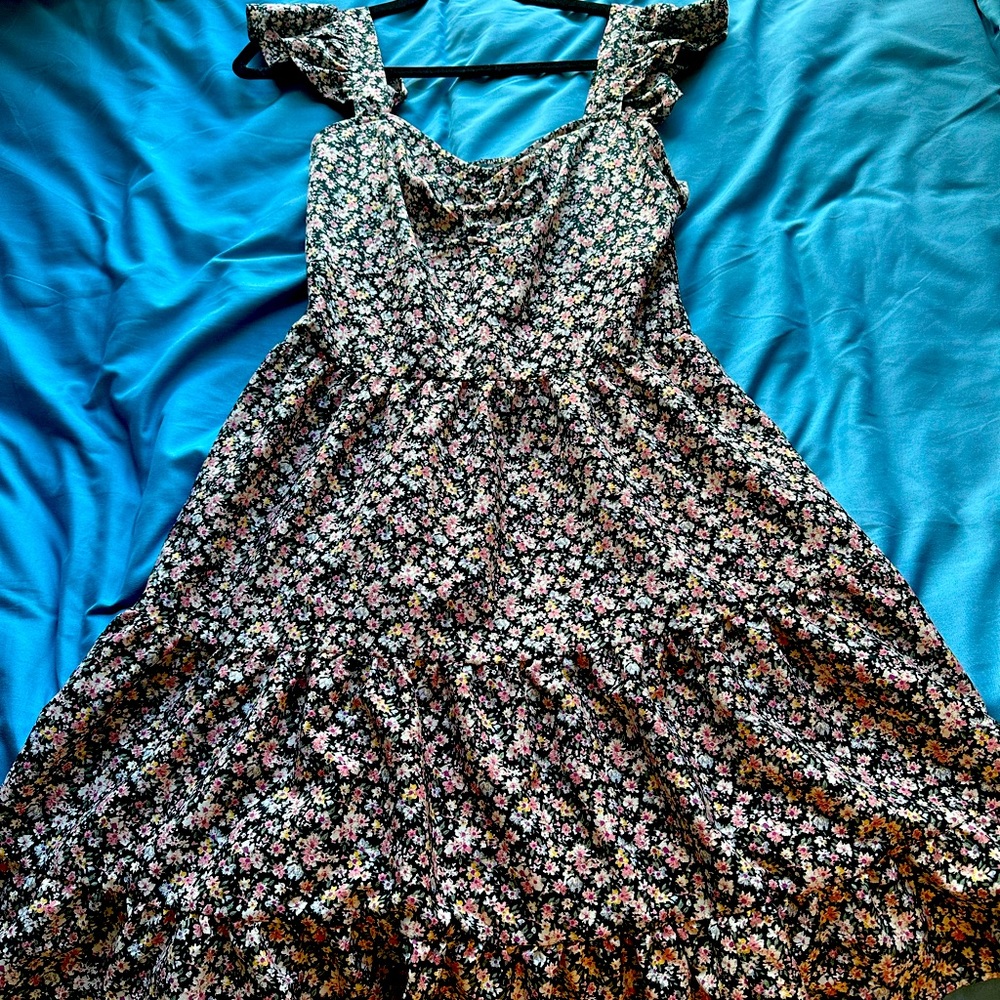 Black floral dress!